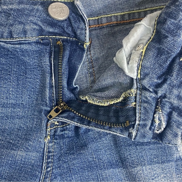 Indigo Rein Juniors Distressed Jeans 9 Blue Tapered Ankle Straight Skinny Leg - Picture 9 of 13